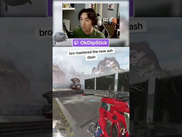 Bro Mastered the New Ash Dash Movement lmao #shorts  #apexlegends #apex #gaming #okdipstick