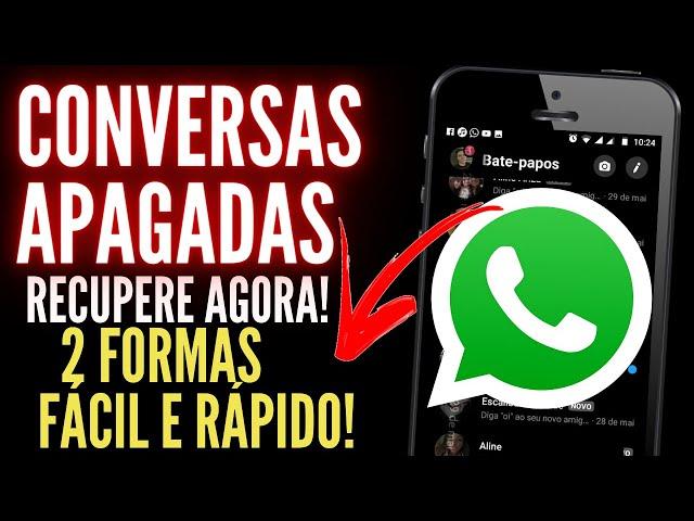 COMO RECUPERAR CONVERSAS APAGADAS DO WHATSAPP NO IPHONE - 2 FORMAS (FÁCIL E RÁPIDO!)