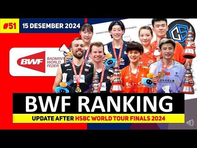 JOJO MASUK TOP 3! Ranking BWF Terbaru 2024 After#worldtourfinal2024  #bwfranking #badminton