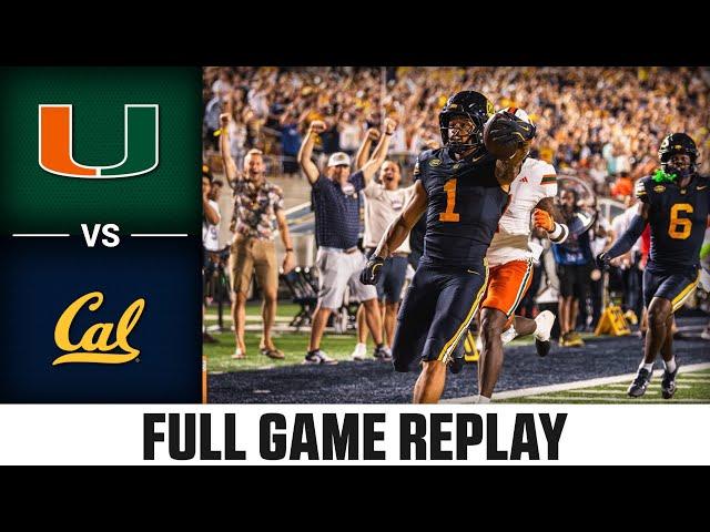 Miami vs. Cal Full Game Replay | 2024 ACC Football