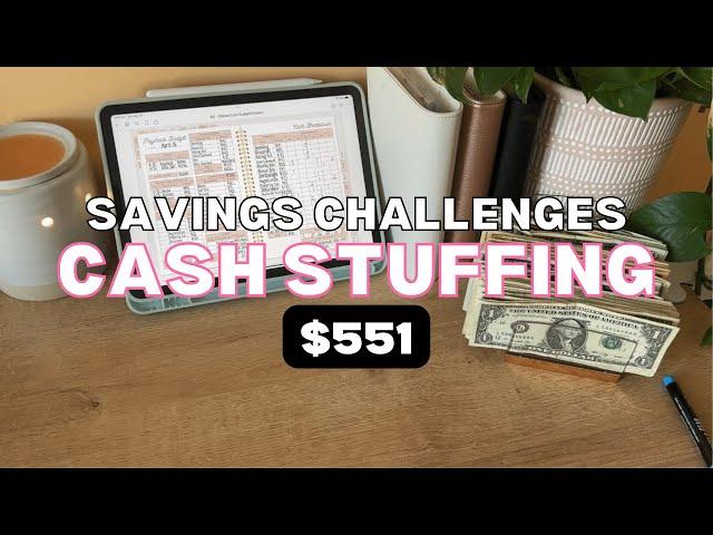 CASH STUFFING SAVINGS CHALLENGES | $551 - April 2022 Paycheck 2 | Kimberly Budgets