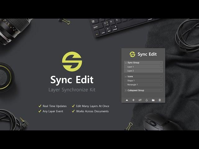 Edit Multiple Layers in Photoshop using the Sync Edit Add-on