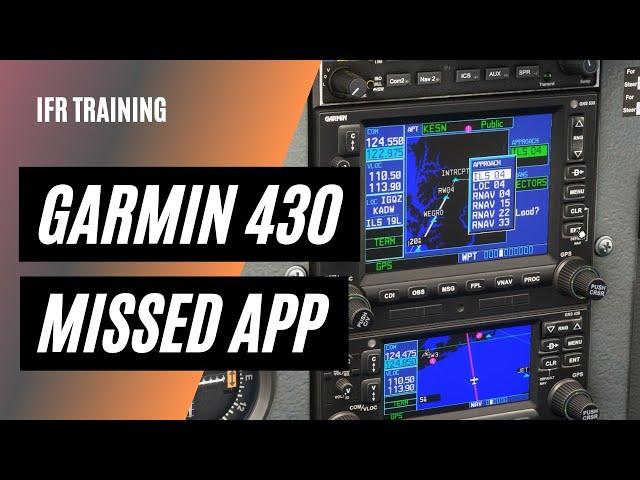 Missed Approach in a Garmin 430 530 | Hitting SUSP | IFR GPS Tips