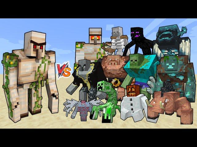 OP Mutant Iron Golem vs All Mutant Creatures in Minecraft - OP Iron Golem vs Mutant Mobs