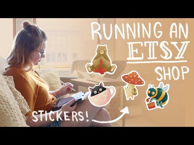 STARTING AND RUNNING AN ETSY STICKER SHOP | How I Started My Etsy Sticker Shop On A Budget