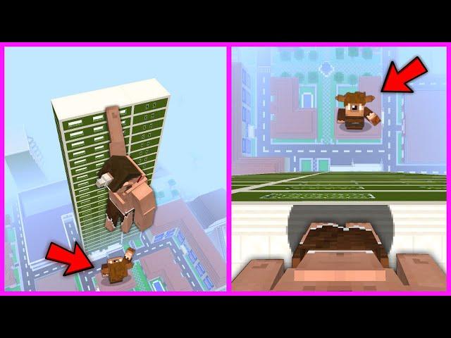 TEPEGÖZ IS CLIMBING THE BUILDING, ESCAPE FROM THE POOR!  - Minecraft