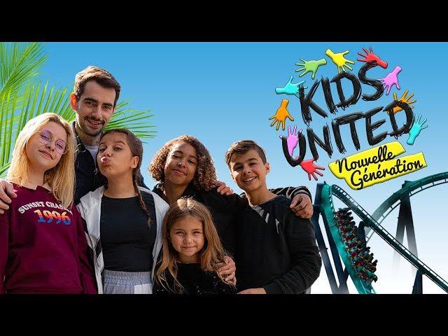 Les Kids United (valentina, gloria, nathan, ilyana et dylan) dans les manèges de Nigloland