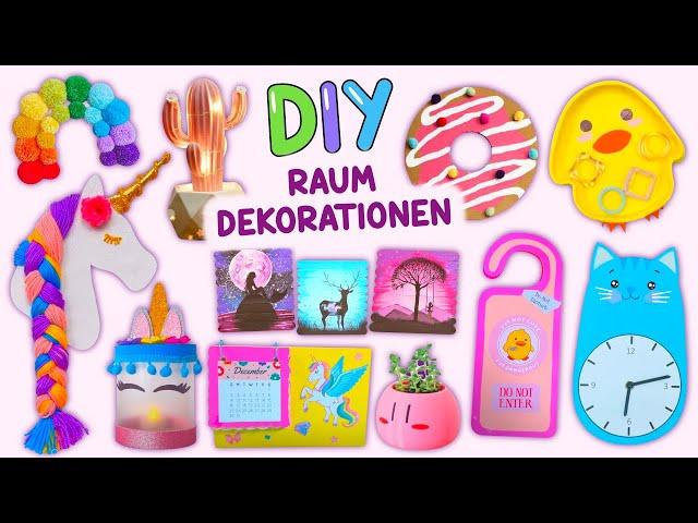 16 DIY RAUM DEKORATIONS IDEEN - EINHORN ZIMMERDEKO - SÜSSE WANDDEKORATIONEN - EINFACH UND GÜNSTIG