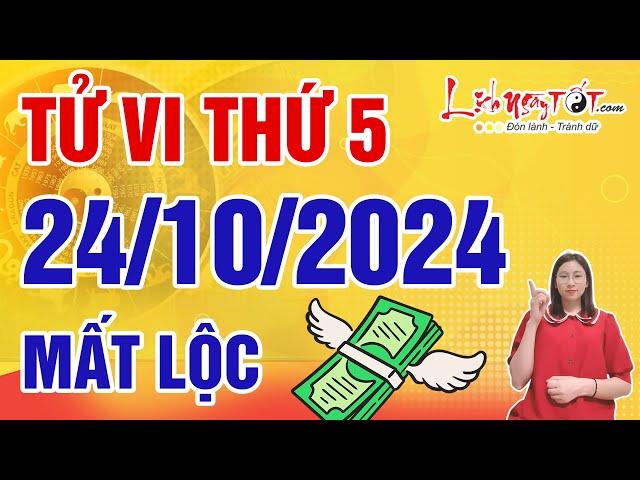 Tử Vi Hàng Ngày 24/10/2024 Thứ 5 Cảnh Báo Con Giáp Xui Xẻo Đeo Bám Tiền Tài Tiêu Tán Khó Thoát