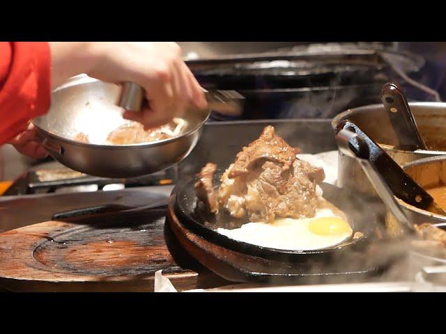 台灣街頭美食 - 爐火純青的鐵板燒煎台技術 台南必吃 夜市鐵板燒  / Taiwan street food Tainan night market Teppanyaki