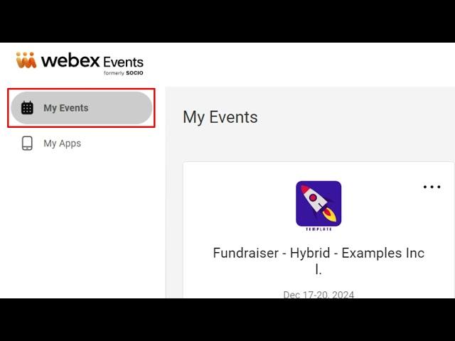 Welcome to the Webex Events Platform