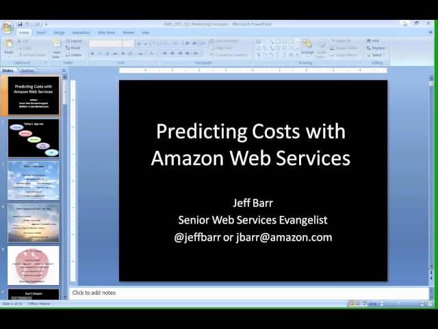 Predicting Costs on Amazon Web Services