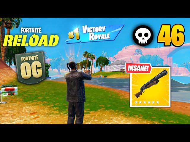 46 Elimination Solo Vs Squads Reload "Zero Build" Gameplay Wins (Fortnite RELOAD chapter 2)