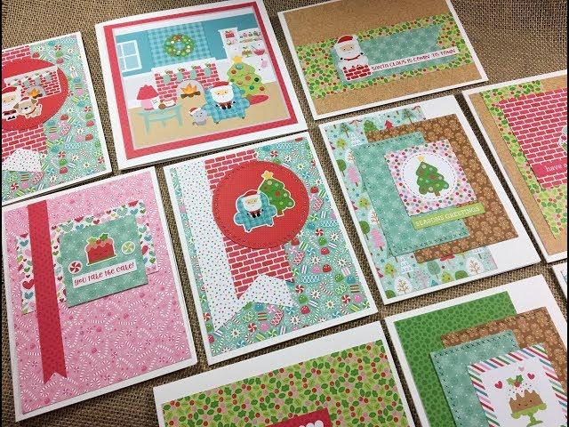 20 Christmas Cards with 6x6 Pad Doodlebug Milk and Cookies