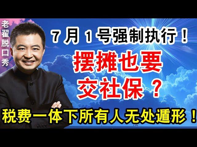 7月1号强制执行！摆摊也要交社保？税费一体下所有人无处遁形！#翟山鹰 #老翟脱口秀