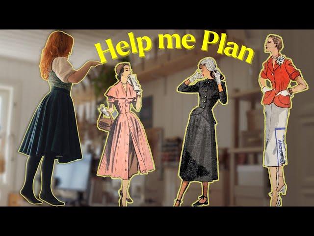 Making Autumn Vintage Capsule Wardrobe ~Help me Pick Vintage Patterns~