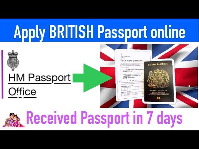 First BRITISH passport online application 2023, ALL STEPS with easy explantation for adult passport