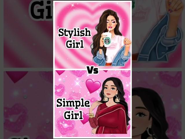 Stylish girl V's simple Girl/makeup/nail/dress/heel/necklace/The secret dress