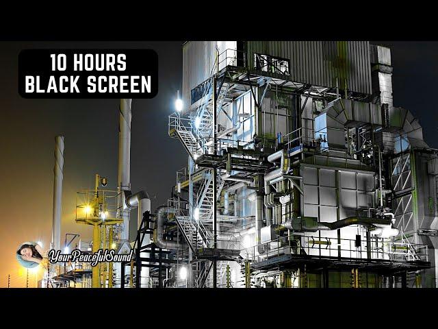 Industrial WHITE NOISE Sounds - 10 Hours Black Screen | Sounds for Relaxing, Sleeping, Study