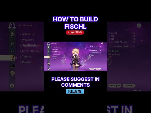 How to build Fischl? #genshinimpact #genshin #hoyocreators #shorts #fischl