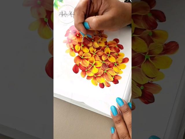 ️ Incredible BRUSH STROKES Acrylic Painting Flowers  Bouquet #shorts #shortsfeed