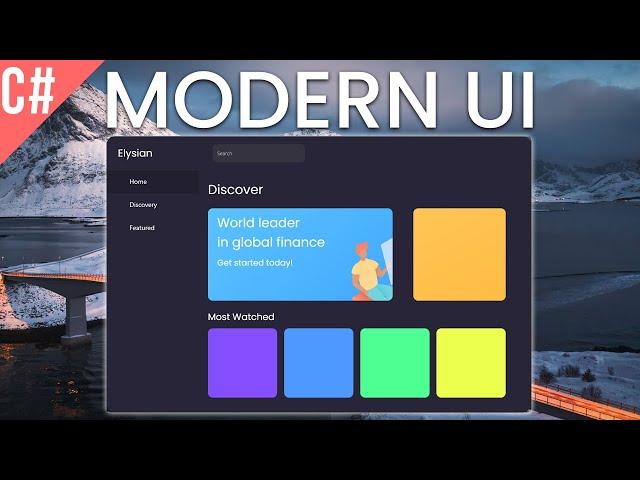 WPF C# Professional Modern Flat UI Tutorial