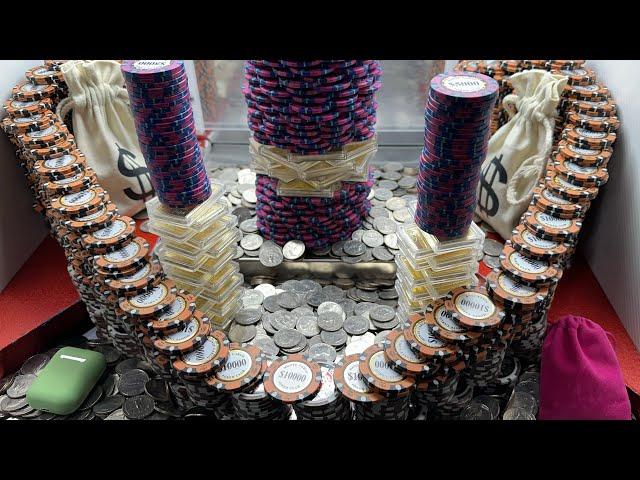 10 Quarter Challenge $10 million buying high limit coin pusher