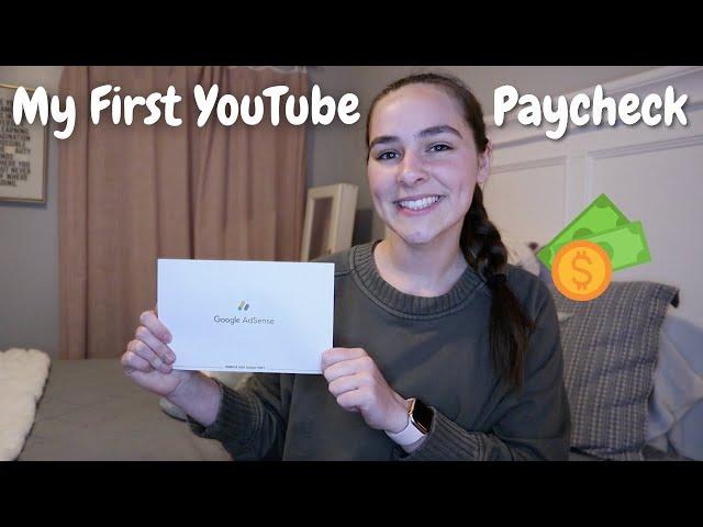 My First YouTube Paycheck | how much youtube paid me