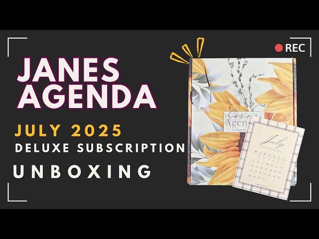 Jane’s Agenda Deluxe Subscription Unboxing | July 2025
