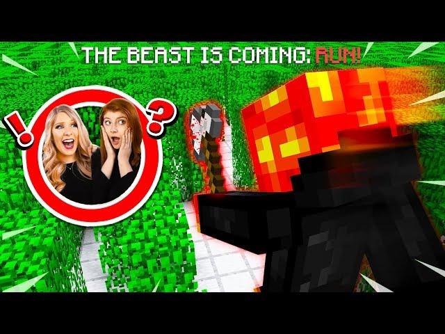 TROLLING MY WIFE AND SISTER AS THE BEAST! (MCPE Maze Escape)