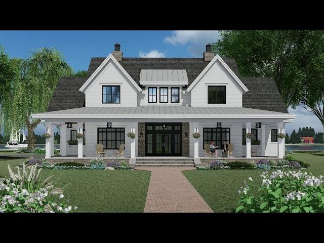 MODERN FARMHOUSE PLAN 098-00317 WITH INTERIOR