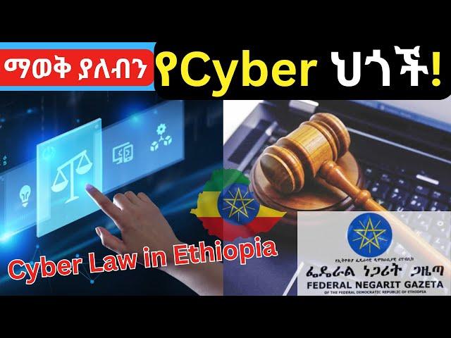 በሃገራችን ስላሉ የሳይበር ህጎች  ምን ያህል ያውቃሉ? |Cyber Law in Ethiopia|Ethiopian Law| Cyber Law|