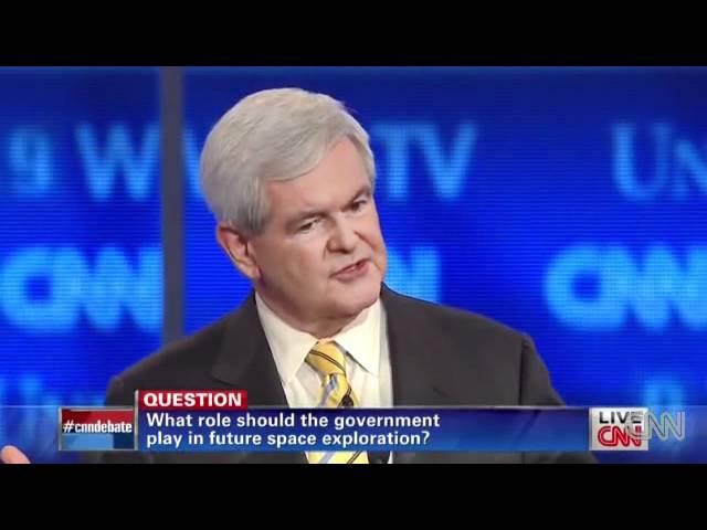 Gingrich  'NASA is in the way'.Remember NAFTA and who helped Clinton to move our jobs the China