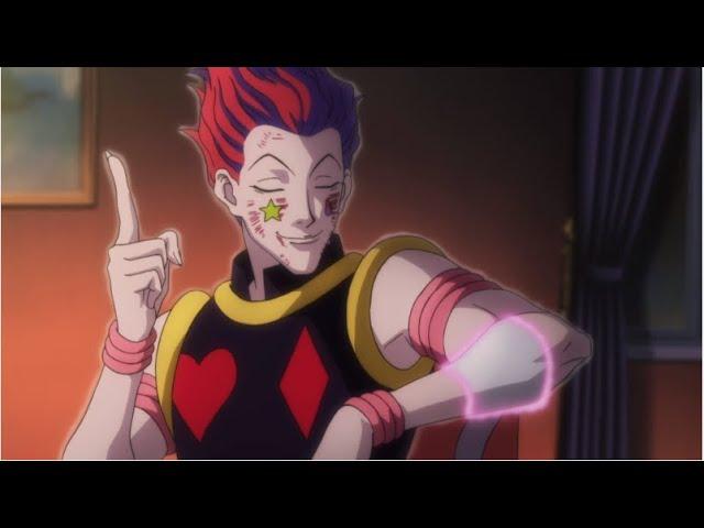 Every time Hisoka explains "bungee gum has the properties of both rubber and gum"