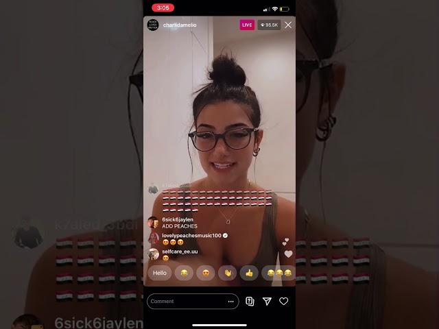 Charli Damelio sees Peaches comments(REACTION) Insta live 6.26.2020