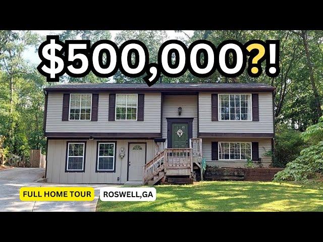 FULL HOME TOUR! $500,000 IN ROSWELL, GA. The MOST AFFORDABLE home currently for sale in Roswell, GA