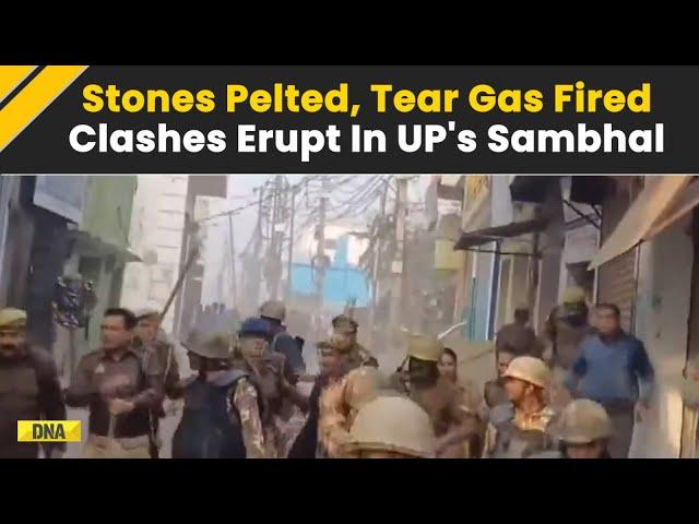 Sambhal Jama Masjid Dispute Update: Stone Pelting Erupts After Court-Ordered Survey At Shahi Masjid