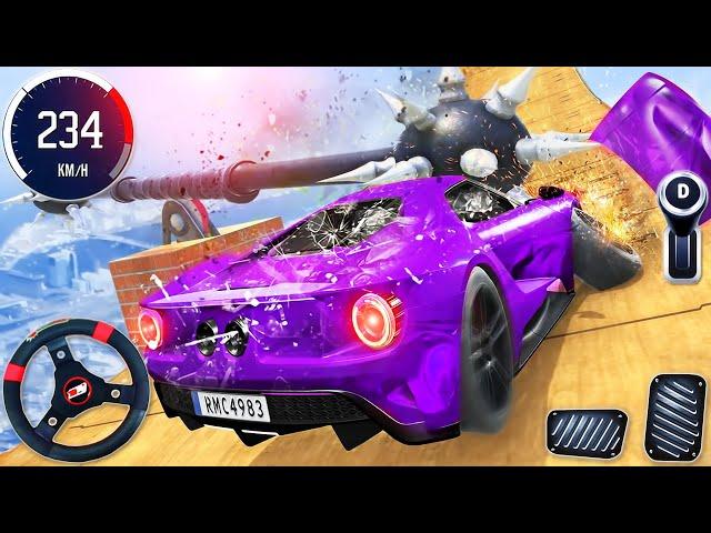 Extreme Car Crash Beam Derby 3D - GT Ramp Car Stunts Racing Simulator - Android GamePlay #3