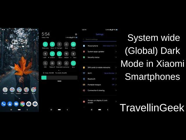 Guide: System wide dark mode in MIUI Themes