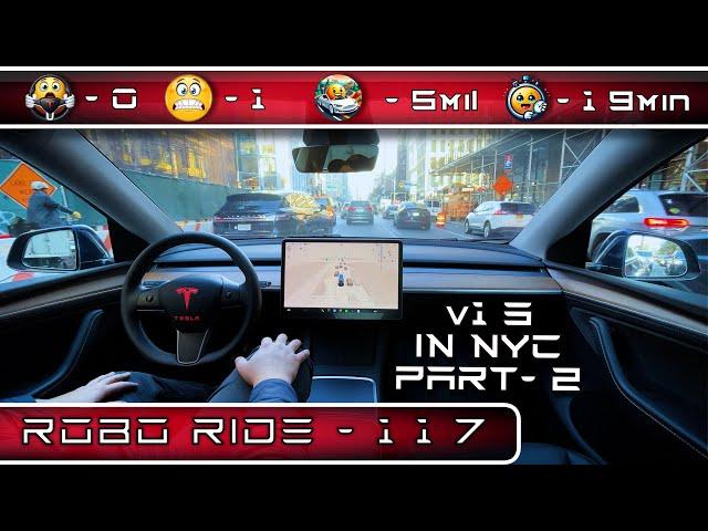 Tesla FSD v13 TAKES ON NYC Traffic Chaos!