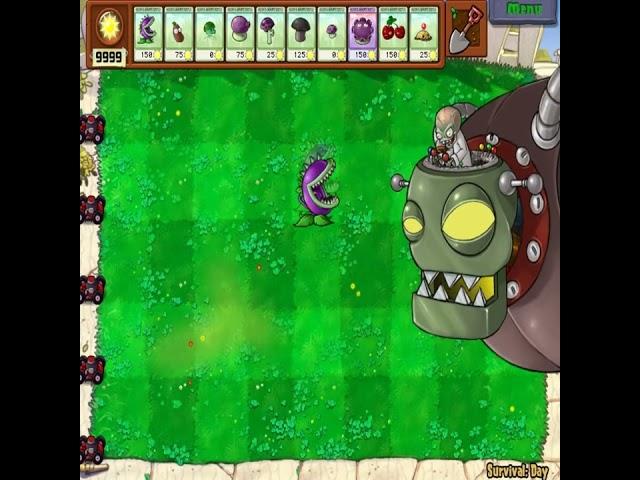 PLANTS VS ZOMBIES - CHOMPER VS DR. ZOMBOSS!  #shorts #pvz