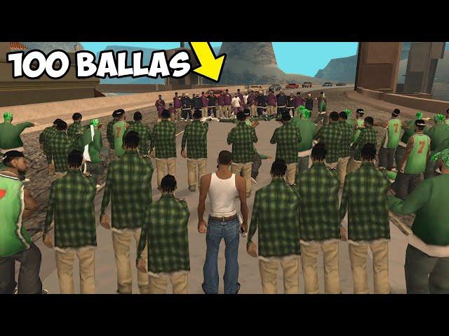 new  GTA San Andreas BIGGEST Gang War 100 Ballas v 100 Grove 2023 [only on the game]