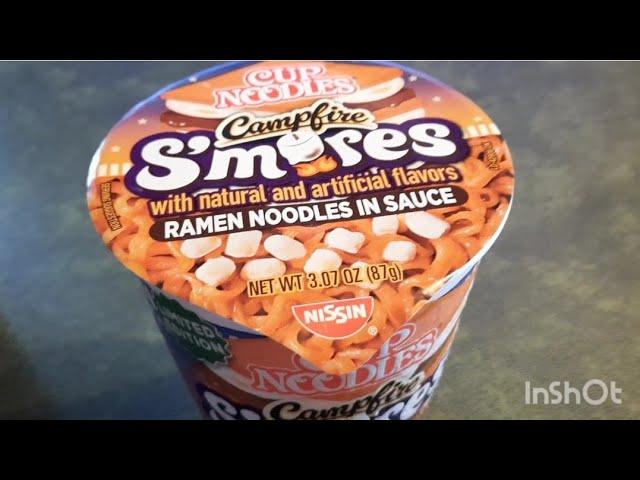 Cup Noodles Campfire Smores Full Review | It's Sticky  #new #cupnoodles #campfire #smores #review