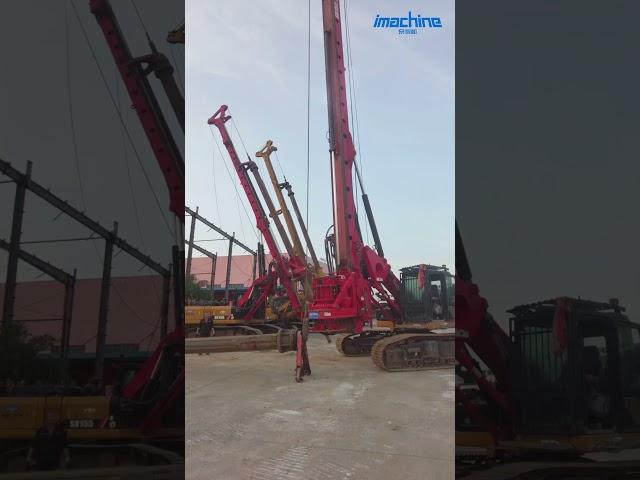 How to lift a $30,000 drill pipe with a rotary drill?#imachine #usedmachinery #piling  #construction