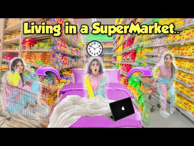 Living in a Grocery Store CHALLENGE!! *mixing chips & eating them* Public Reactions