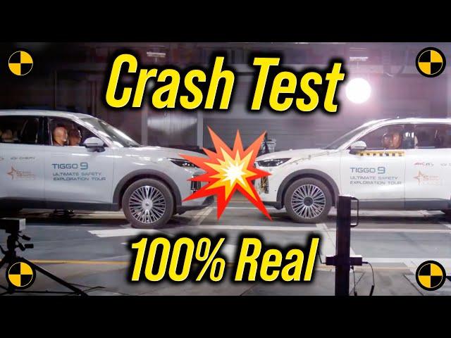 ¿Cómo es un Crash Test? - Prueba de choque real del Chery Tiggo 9 en China