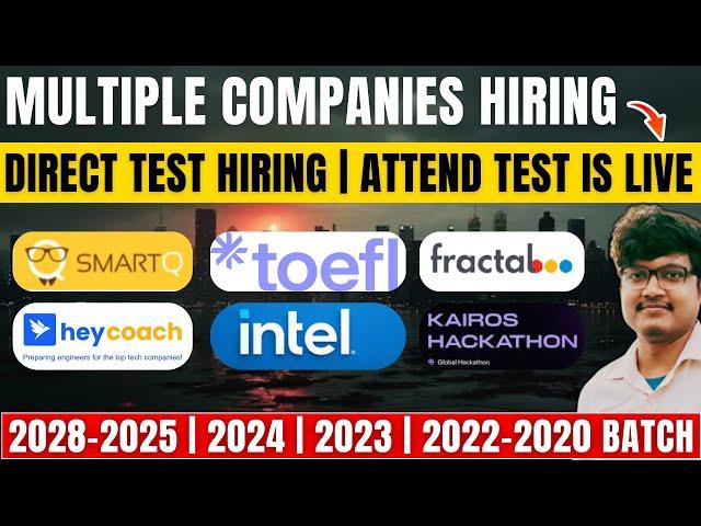 Direct Test Hiring | Biggest Hiring Update | Direct Attend Test | OFF Campus Drive | 2028-2020 Batch