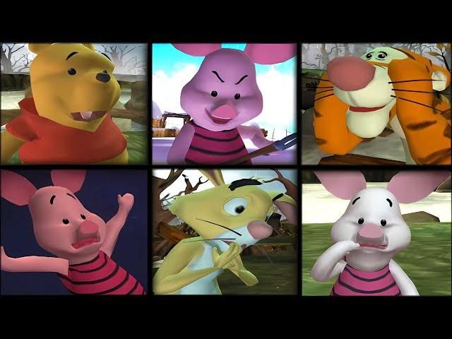 Piglet's Big Game Fail Cutscenes | Game Over (PS2)