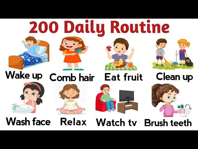 200 Daily Routines Vocabulary In Engilsh | Daily Routins In English | Common English Vocabulary