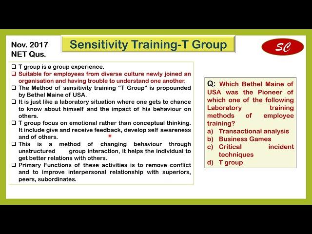 T Group- Sensitivity training